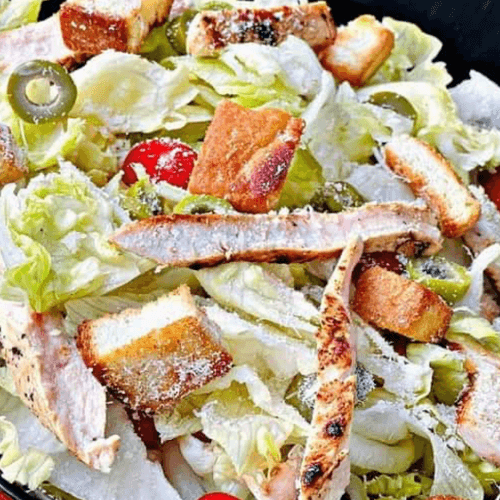 سالاد سزار(مرغ گریل) .. Caesar salad